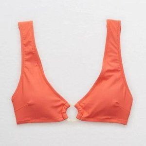 NWT Aerie Melon Wide Strap Plunge Bikini Top
